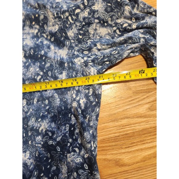 7 Downie St. Long Sleeves Shirt Size 5 White and Blue Pre-Owned - Picture 6 of 8